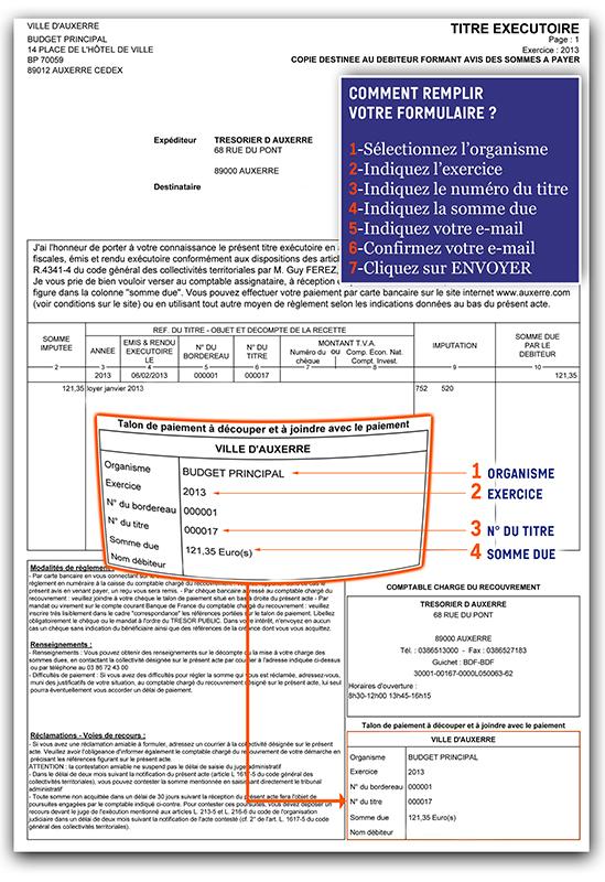 Exemple de titre exécutoire