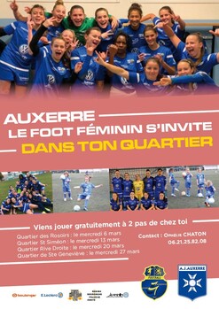 Affiche foot fille quartiers