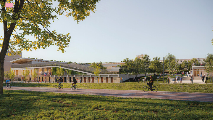 1R.Perspective 02_ Vue depuis avenue Delacroix rose