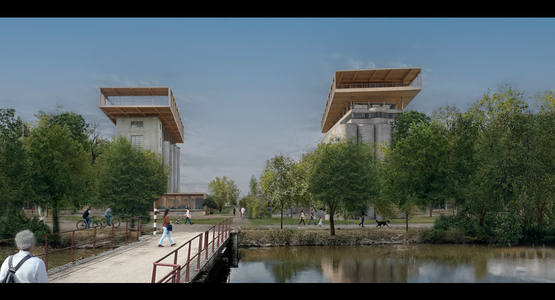 Reconversion des silos 3 - Reconversion des silos - Vue rive-droite